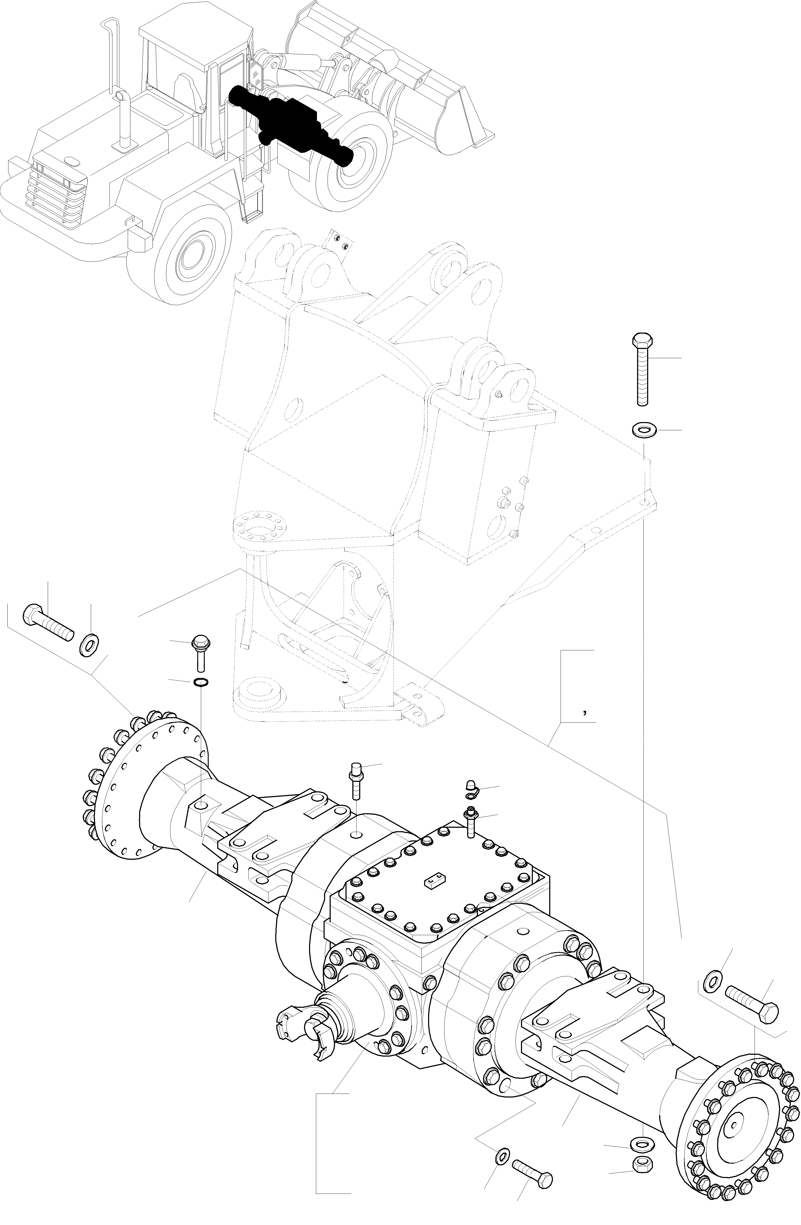 Схема запчастей Komatsu WA320-3 active - ПЕРЕДНИЙ МОСТ 8 ПЕРЕДНИЙ МОСТ