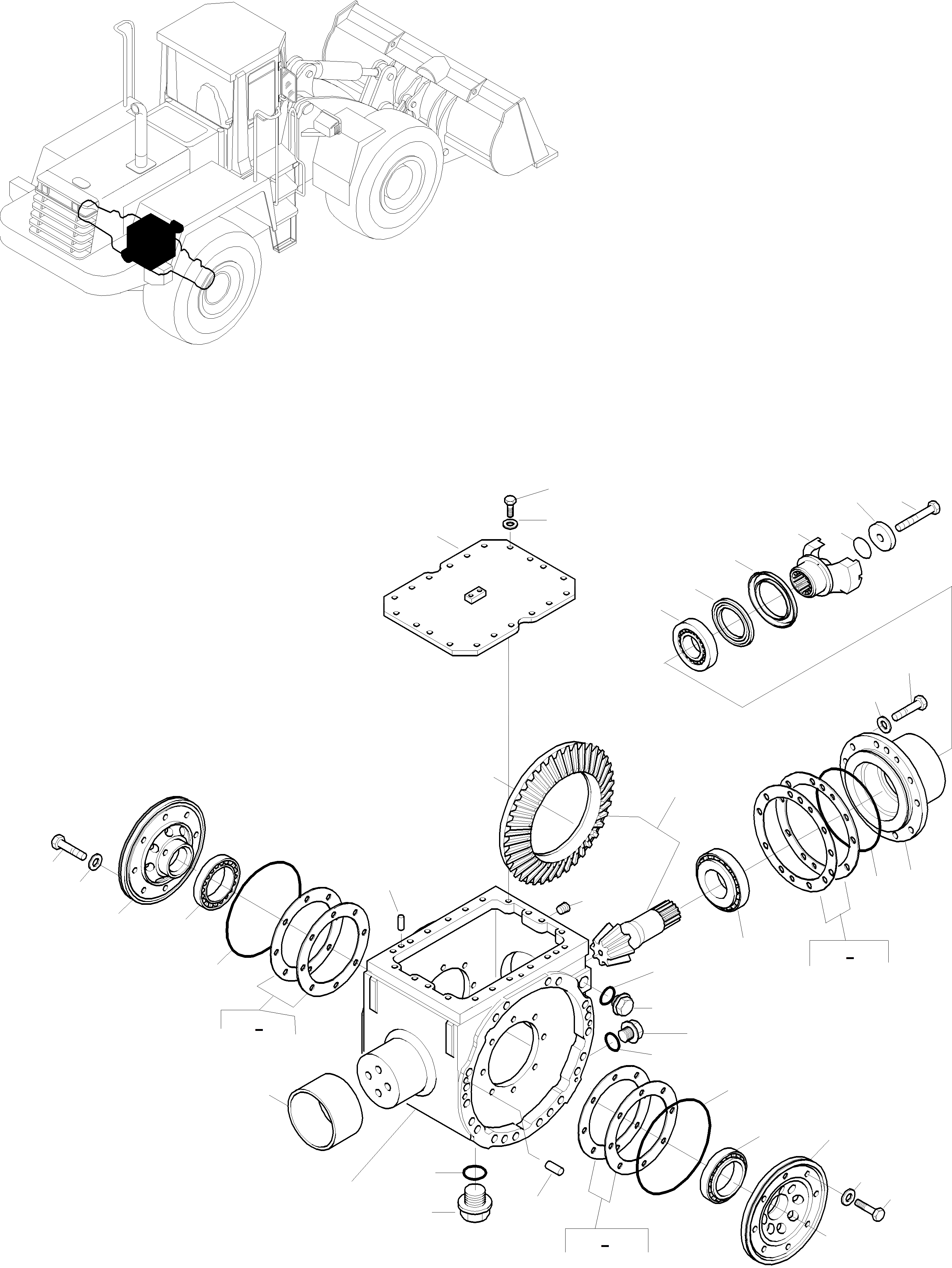 Схема запчастей Komatsu WA320-3 active - МОСТ INSERT ЗАДН. МОСТ