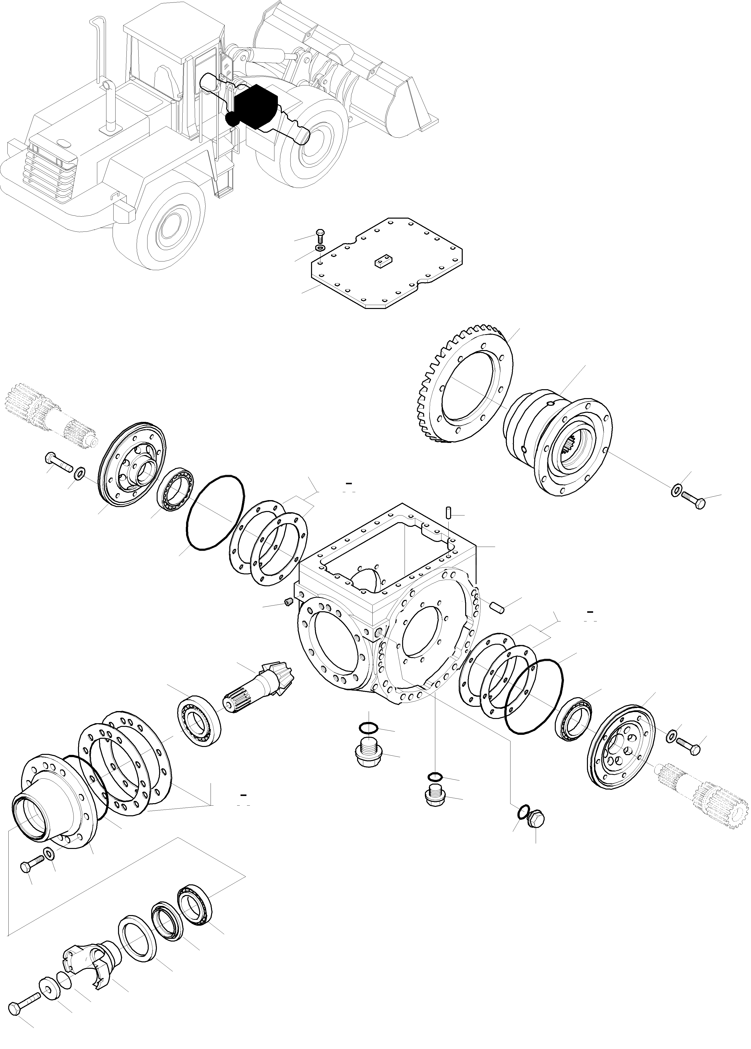 Схема запчастей Komatsu WA320-3 active - МОСТ INSERT 8 ПЕРЕДНИЙ МОСТ