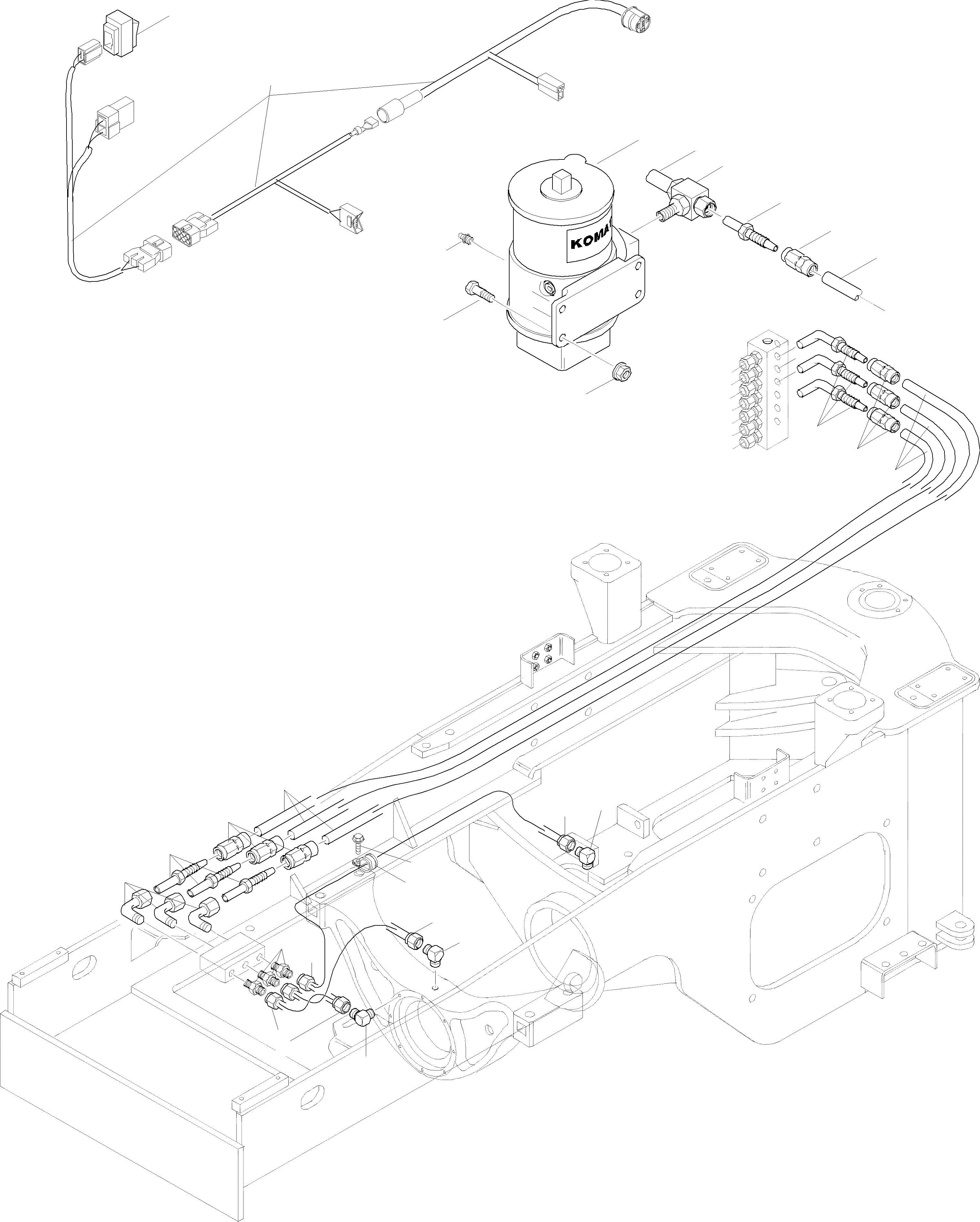 Схема запчастей Komatsu WA320-3 active - CENTRAL СМАЗКА, СПЕЦ. ОБОРУД-Е ОБОРУД-Е