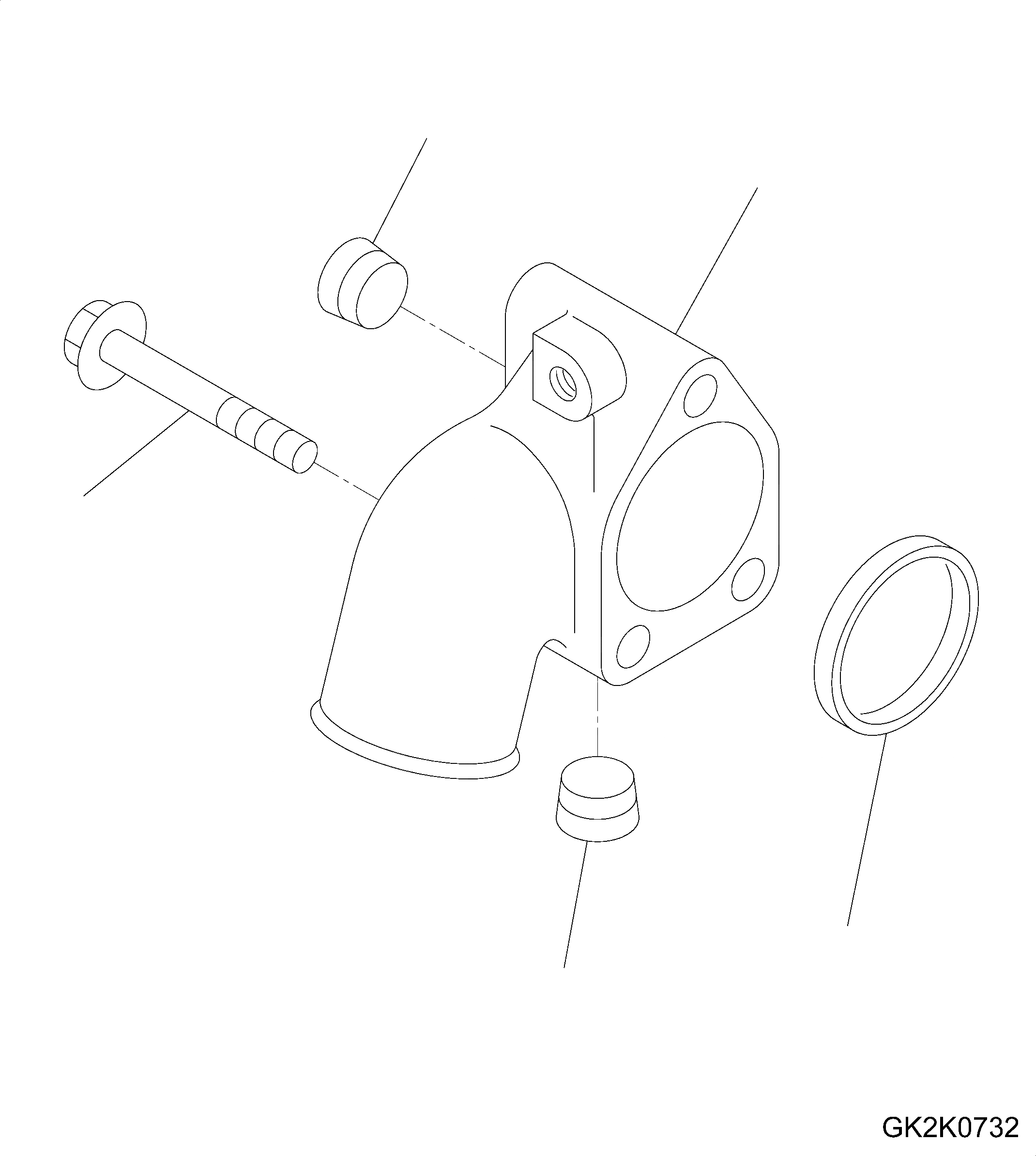 Схема запчастей Komatsu WA320-5 - ВОДН. ВХОДН. СОЕДИН-Е AA ДВИГАТЕЛЬ