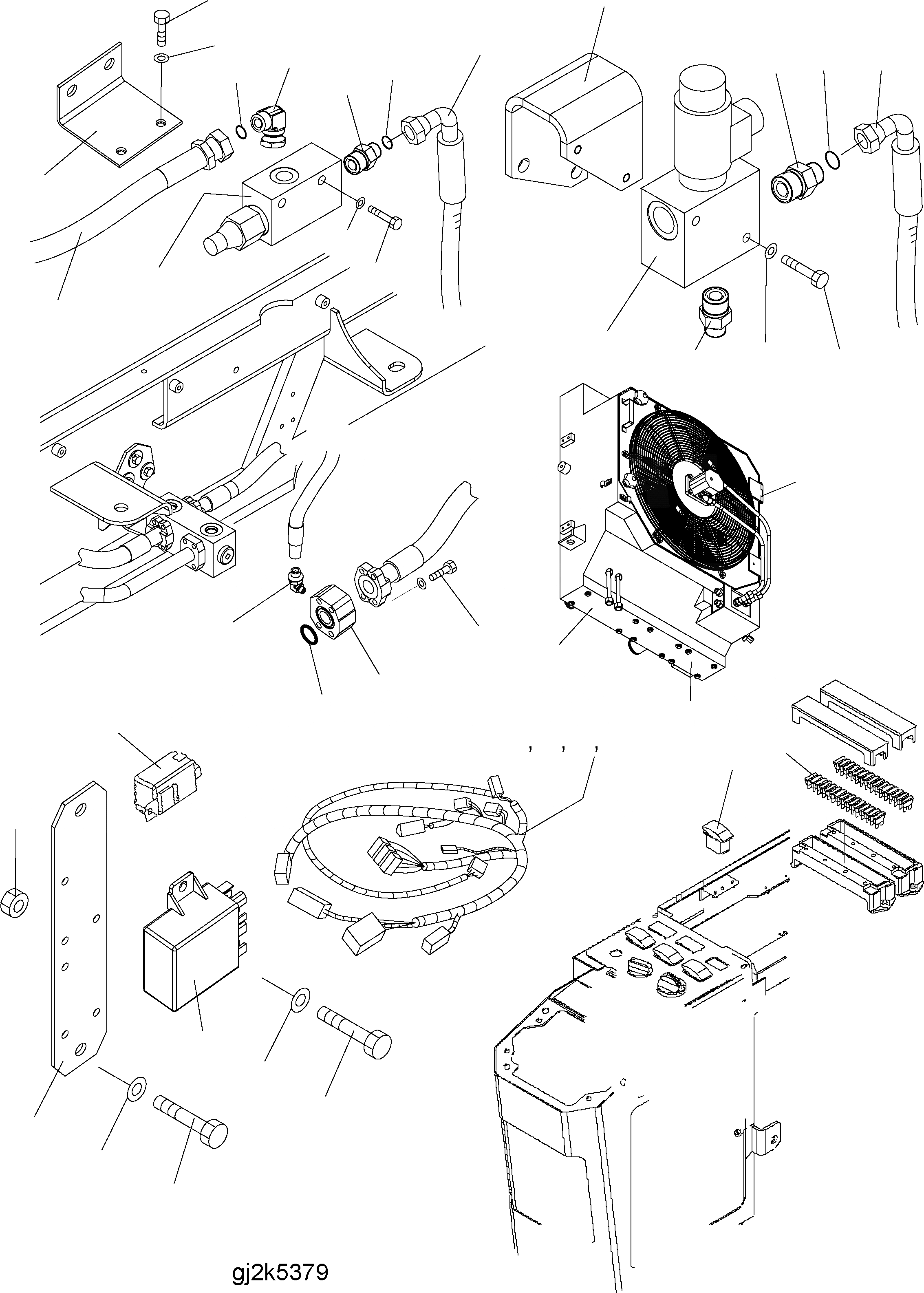 Схема запчастей Komatsu WA320-5 - РАДИАТОР (ШИР. СЕРДЦЕВИНА) (ГИДРОЛИНИЯ) (КЛАПАН И ЧАСТИ) C СИСТЕМА ОХЛАЖДЕНИЯ