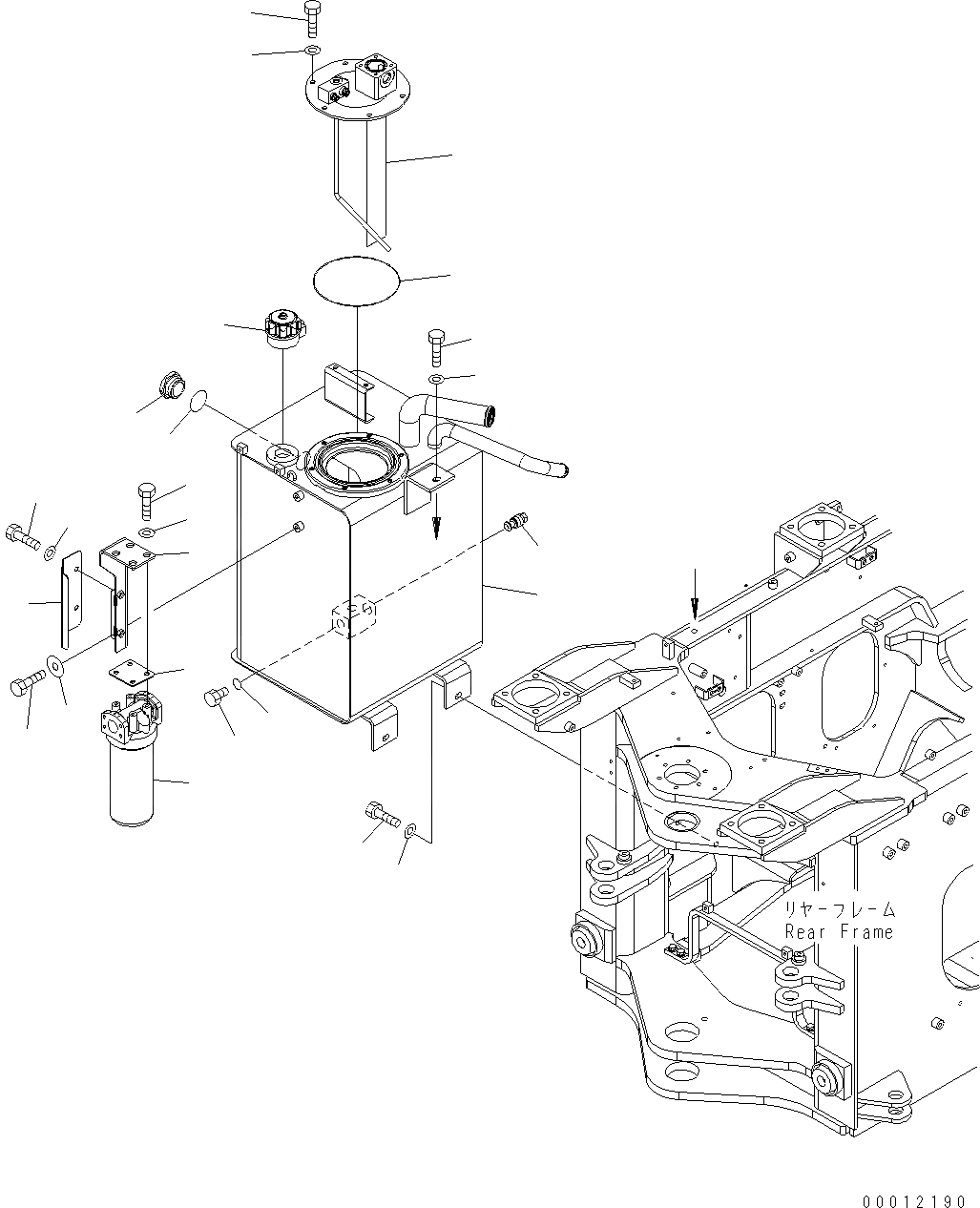 Схема запчастей Komatsu WA320-5 - ГИДР. БАК. H ГИДРАВЛИКА