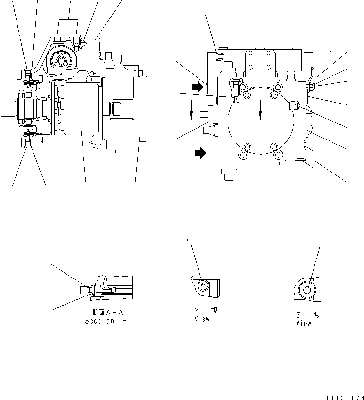 Схема запчастей Komatsu WA320-5 - HYDROSTATIC ТРАНСМИССИЯ (HST) (ВНУТР. ЧАСТИ) (НАСОС) (/) (SN H - H7) (SN H7 - H) Y ОСНОВН. КОМПОНЕНТЫ И РЕМКОМПЛЕКТЫ