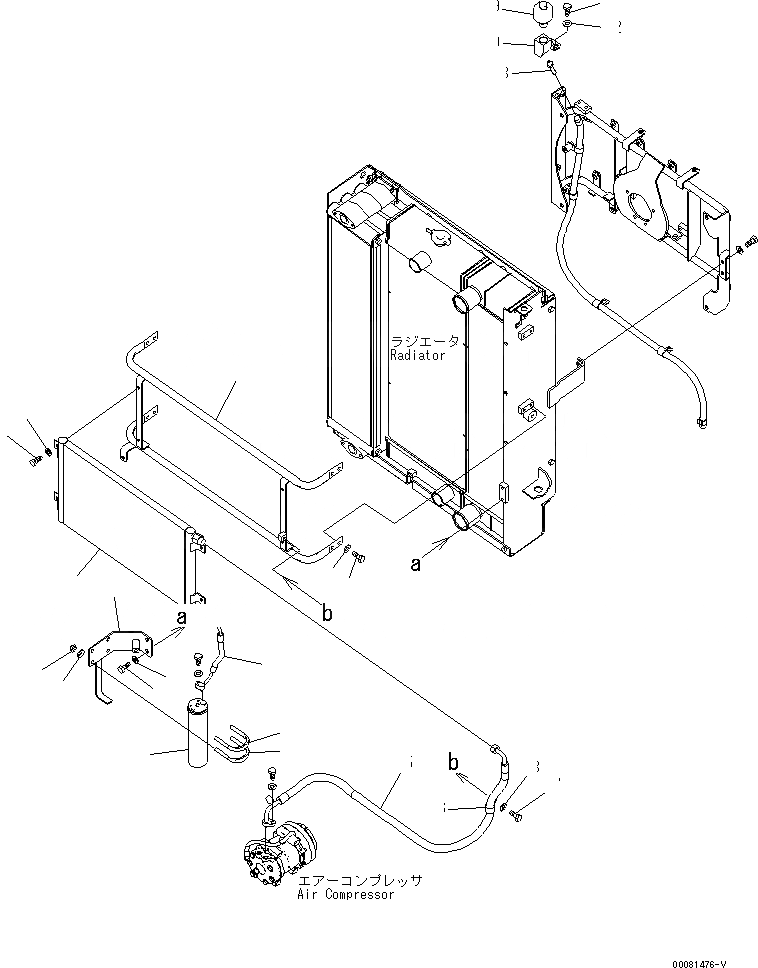 Схема запчастей Komatsu WA320PZ-6 - РАДИАТОР (КОНДИЦ. ВОЗДУХА)(№7-) СИСТЕМА ОХЛАЖДЕНИЯ