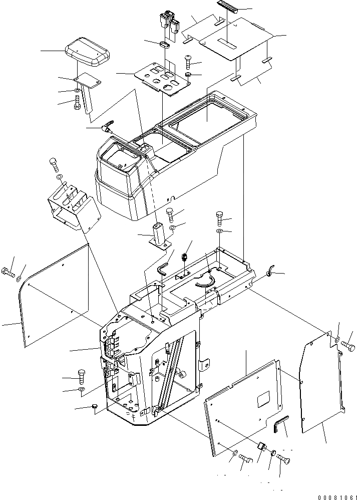 Схема запчастей Komatsu WA320PZ-6 - УПРАВЛЕНИЕ ПОГРУЗКОЙ (КОНСОЛЬН. БЛОК) (ДЛЯ -РЫЧАГИ И СОЕДИНИТ. УСТР-ВО -РЫЧАГ И СОЕДИНИТ. УСТР-ВО)(№7-) КАБИНА ОПЕРАТОРА И СИСТЕМА УПРАВЛЕНИЯ