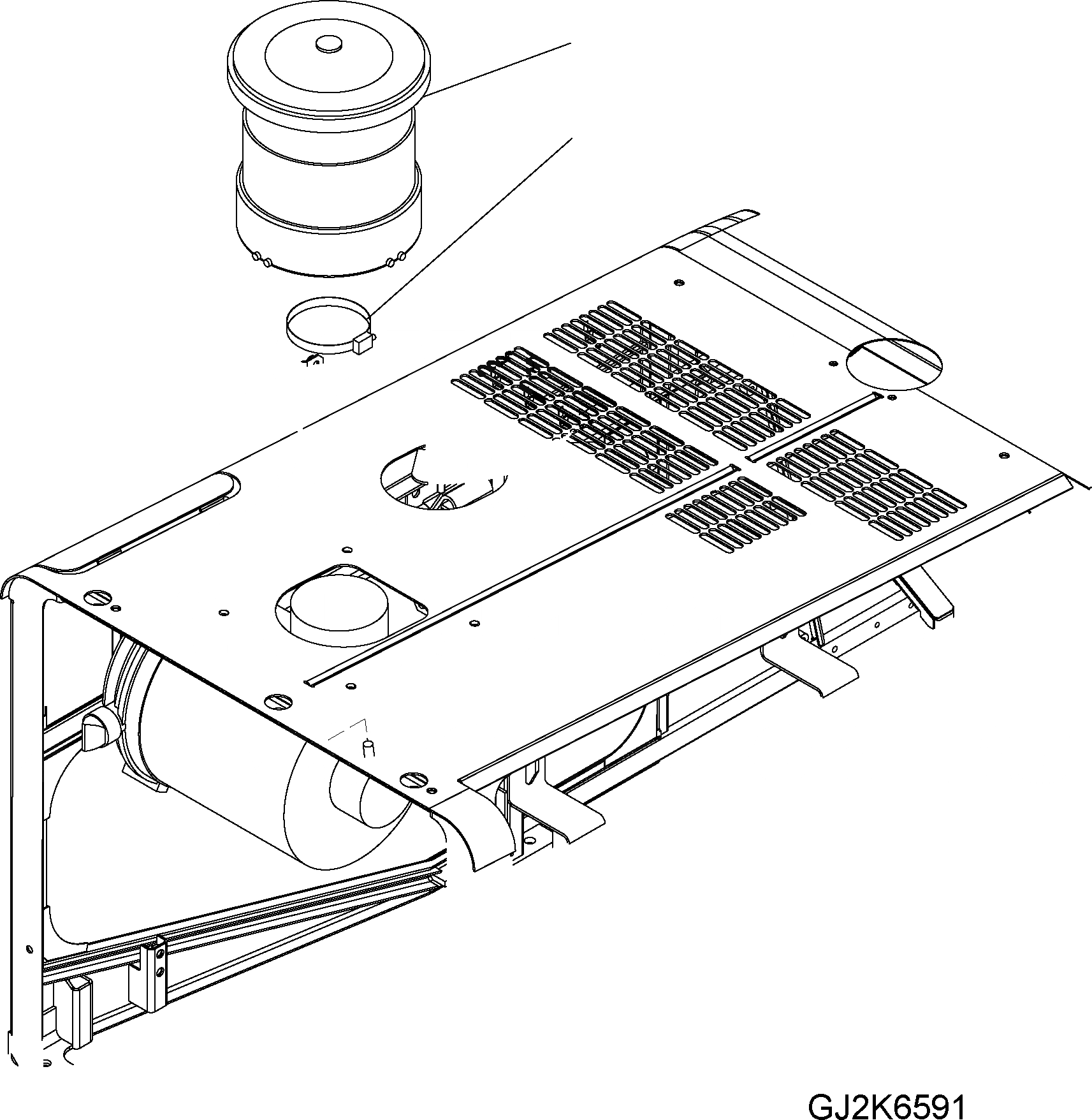 Схема запчастей Komatsu WA320PZ-6 - ВОЗДУХООЧИСТИТЕЛЬ (ПРЕФИЛЬТР TURBO II) B КОМПОНЕНТЫ ДВИГАТЕЛЯ