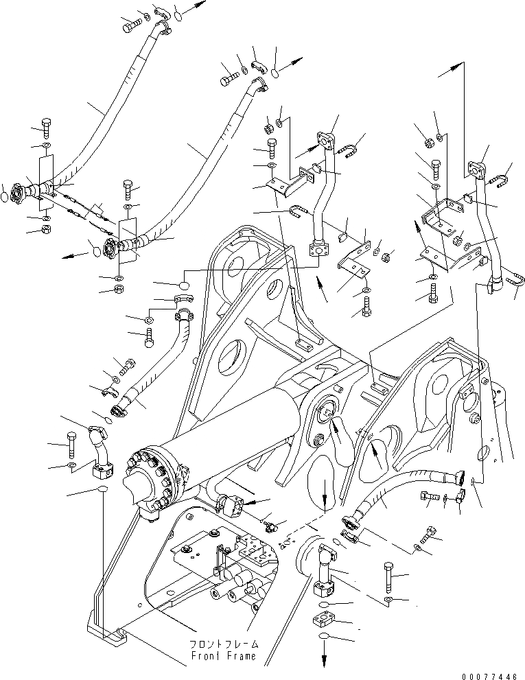 Схема запчастей Komatsu WA320PZ-6 - ГИДРОЛИНИЯ (ВОЗВРАТ. ЛИНИЯ) H ГИДРАВЛИКА