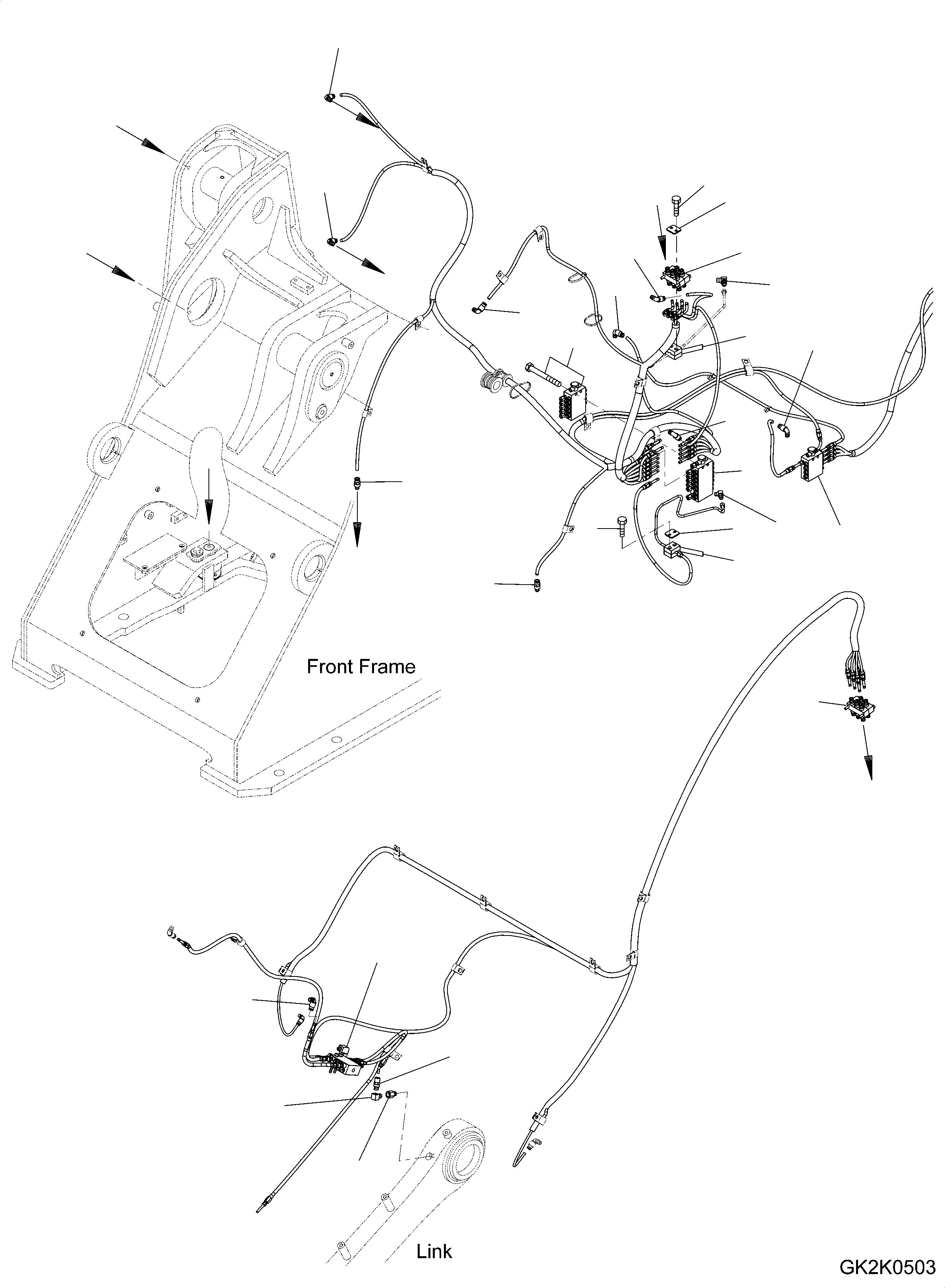 Схема запчастей Komatsu WA320PZ-6 - CENTRAL СМАЗКА СИСТЕМА (ФИДЕР И ПАТРУБОК) J ОСНОВНАЯ РАМА И ЕЕ ЧАСТИ