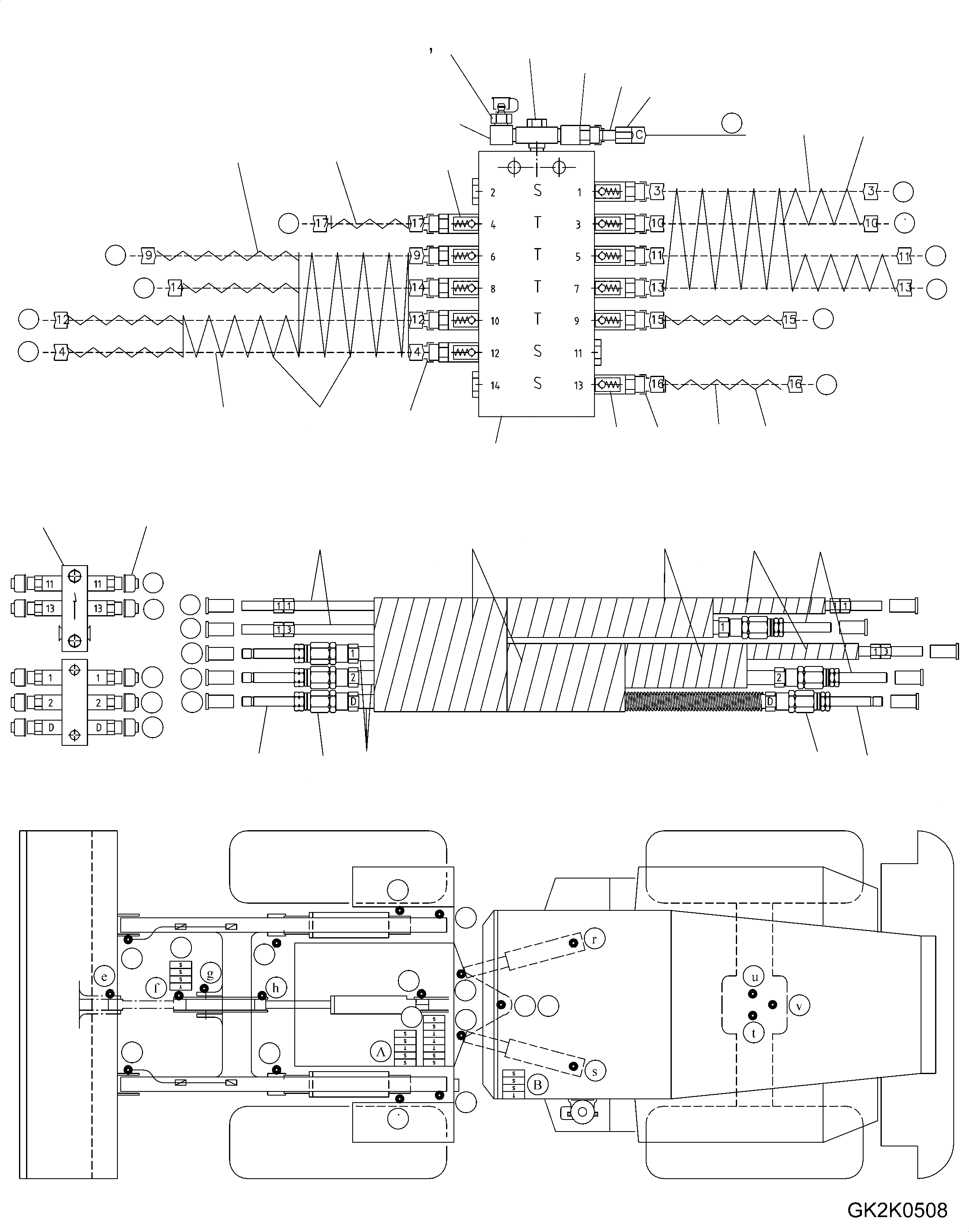 Схема запчастей Komatsu WA320PZ-6 - CENTRAL СМАЗКА СИСТЕМА (ПЕРЕДН. РАМА) (ФИДЕР) (/) J ОСНОВНАЯ РАМА И ЕЕ ЧАСТИ