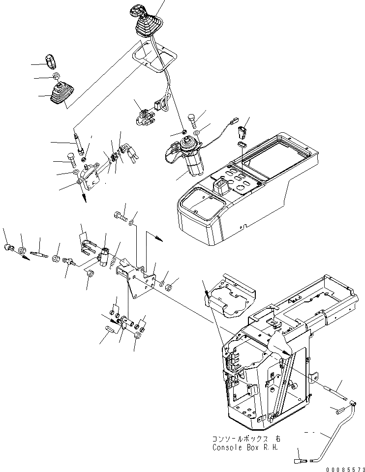 Схема запчастей Komatsu WA320PZ-6 - УПРАВЛЕНИЕ ПОГРУЗКОЙ (P.P.C. КЛАПАН) (ДЛЯ MULTI FUNCTION MONO РЫЧАГ И НАВЕСН. ОБОРУД РЫЧАГ) K OPERATORґS ОБСТАНОВКА И СИСТЕМА УПРАВЛЕНИЯ