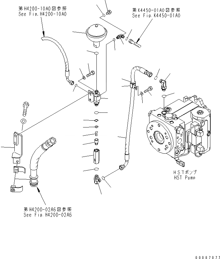 Схема запчастей Komatsu WA320PZ-6 - ГИДРОЛИНИЯ (P.P.C. ТРУБЫ) (/) (ДЛЯ ЕС)(№7-) ГИДРАВЛИКА