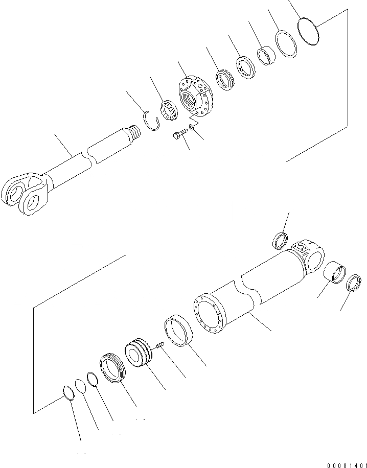 Схема запчастей Komatsu WA320PZ-6 - ГИДРОЦИЛИНДР ПОДЪЕМА (ВНУТР. ЧАСТИ) (ЛЕВ. И ПРАВ.)(№7-) ОСНОВН. КОМПОНЕНТЫ И РЕМКОМПЛЕКТЫ