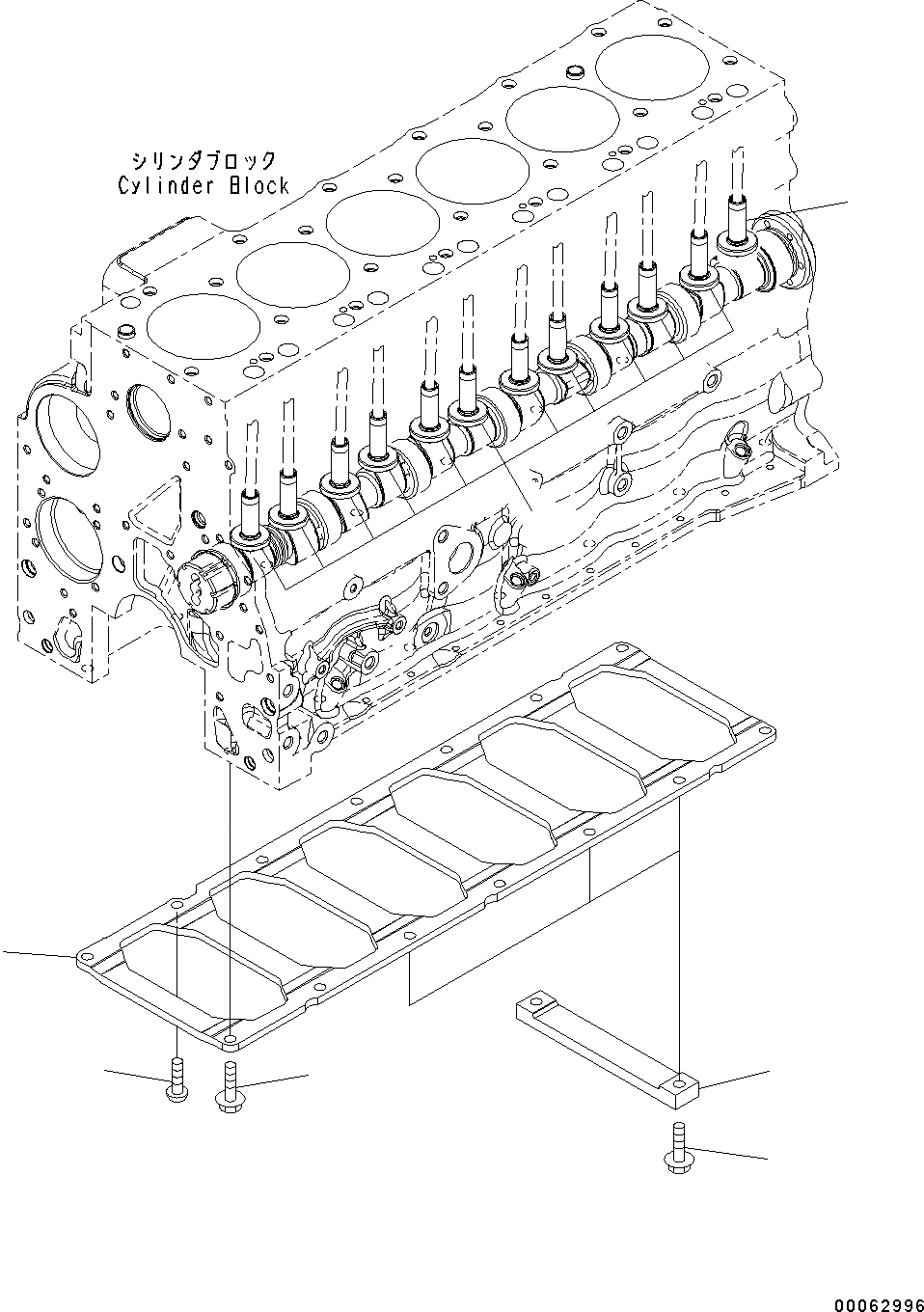 Схема запчастей Komatsu WA320PZ-6 - ТОЛКАТЕЛЬ И БЛОК ПЛАСТИНА ДВИГАТЕЛЬ
