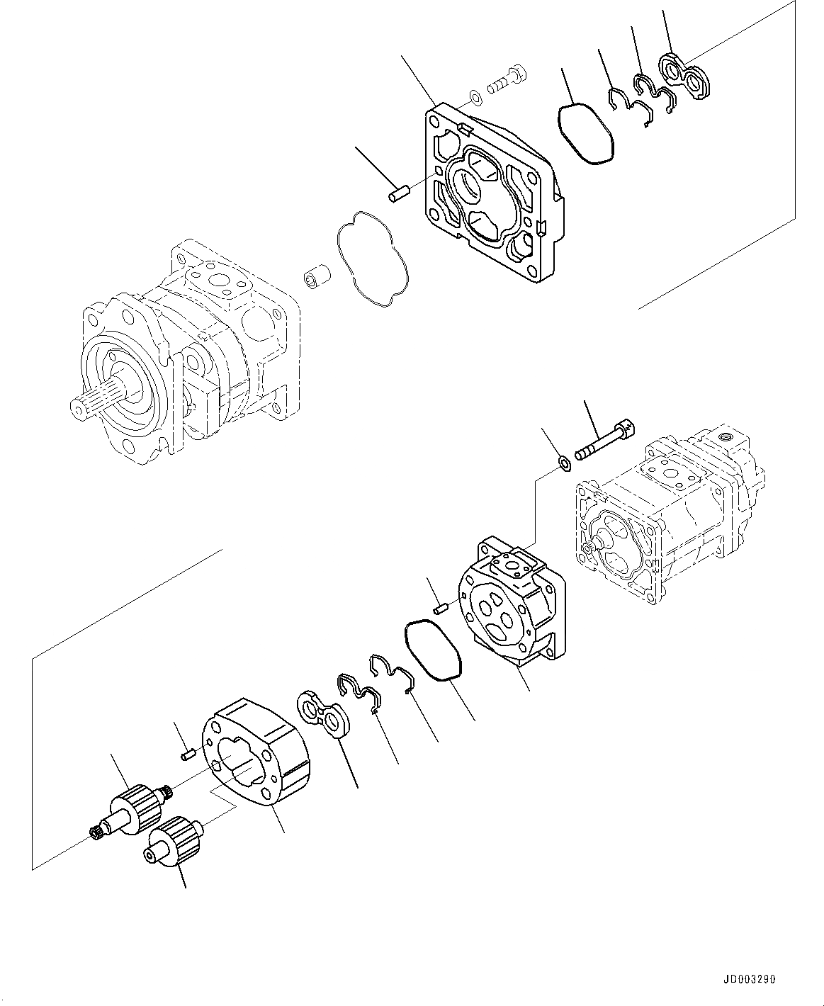 Схема запчастей Komatsu WA320PZ-6 - ГИДРАВЛ МАСЛ. НАСОС (ВНУТР. ЧАСТИ) (НАСОС) (/) FIELD REPВОЗД. ЗАПЧАСТИ ДЛЯ ОБСЛУЖ-Я
