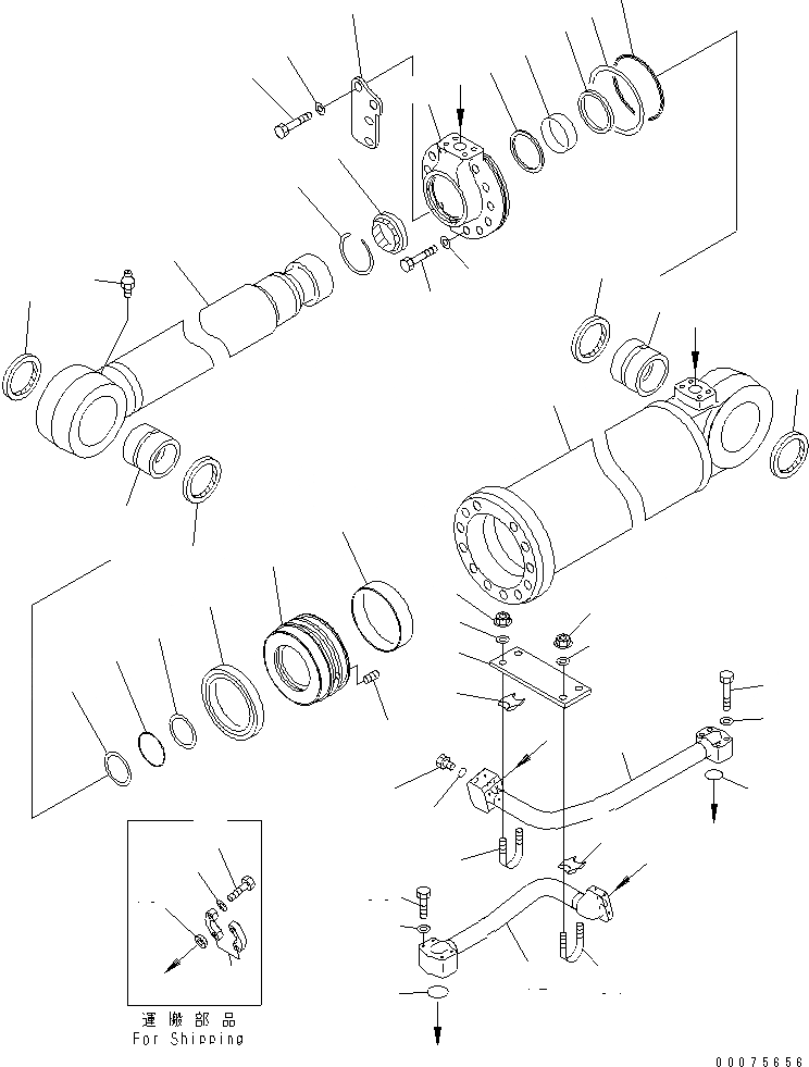 Схема запчастей Komatsu WA320PZ-6 - ЦИЛИНДР КОВША (ВНУТР. ЧАСТИ) FIELD REPВОЗД. ЗАПЧАСТИ ДЛЯ ОБСЛУЖ-Я