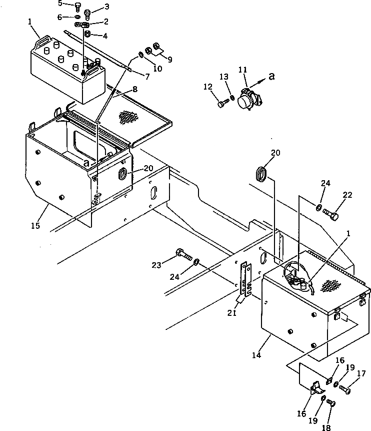 Схема запчастей Komatsu WA350-1 - АККУМУЛЯТОР И Э/ПРОВОДКА ПЕРЕКЛЮЧАТЕЛЯ (TBG/ABE СПЕЦ-Я.) СПЕЦ. APPLICATION ЧАСТИ