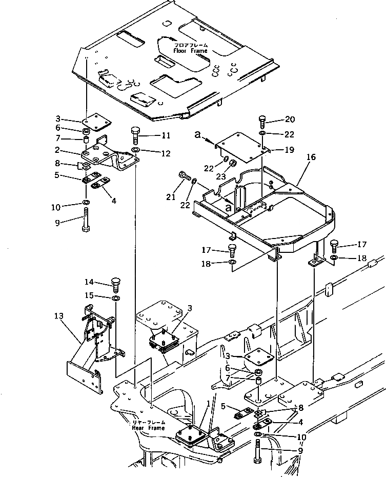 Схема запчастей Komatsu WA350-1 - CHIP КОВШ¤ 7.M РАБОЧЕЕ ОБОРУДОВАНИЕ