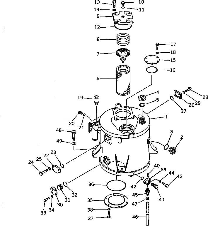 Схема запчастей Komatsu WA350-1 - ГИДР. БАК. (TBG/ABE СПЕЦ-Я.) СПЕЦ. APPLICATION ЧАСТИ