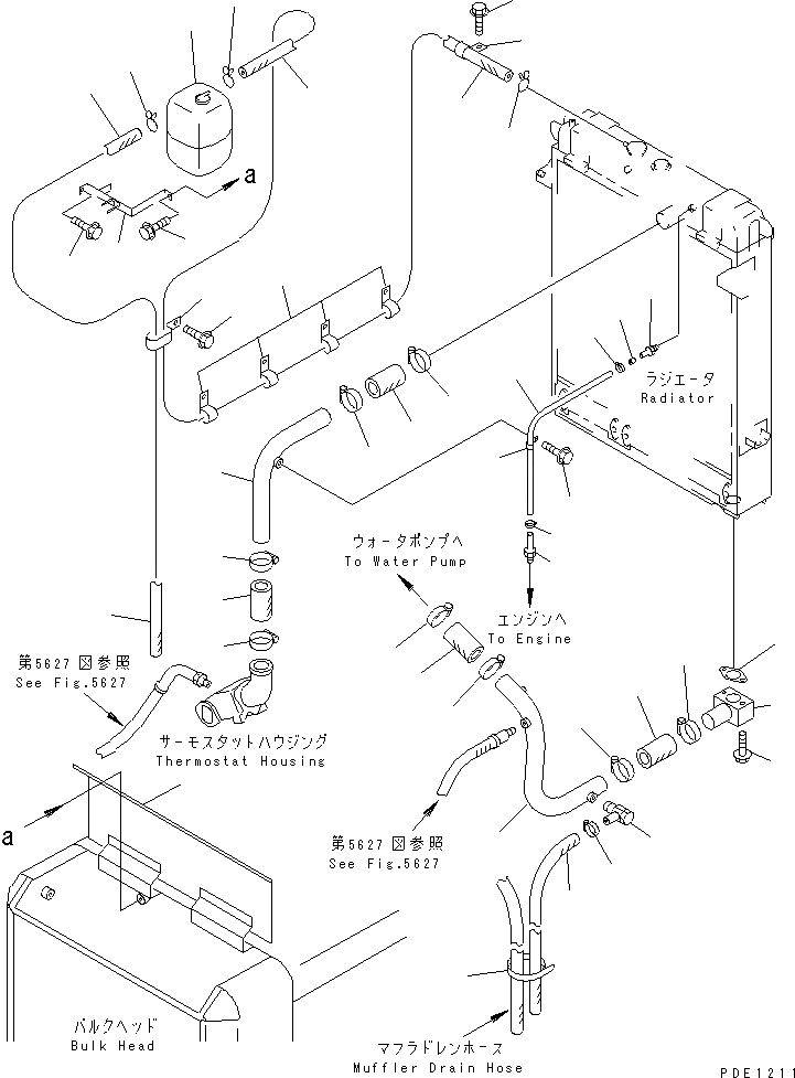 Схема запчастей Komatsu WA350-3A-S - СИСТЕМА ТРУБ РАДИАТОРА (С КОНДИЦИОНЕРОМ)(№-) КОМПОНЕНТЫ ДВИГАТЕЛЯ И ЭЛЕКТРИКА