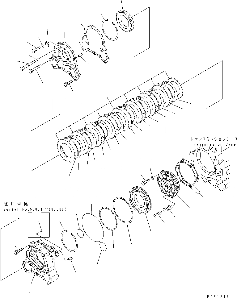 Схема запчастей Komatsu WA350-3A-S - ТРАНСМИССИЯ (СТОЯНОЧНЫЙ ТОРМОЗ)(№-) ТРАНСМИССИЯ