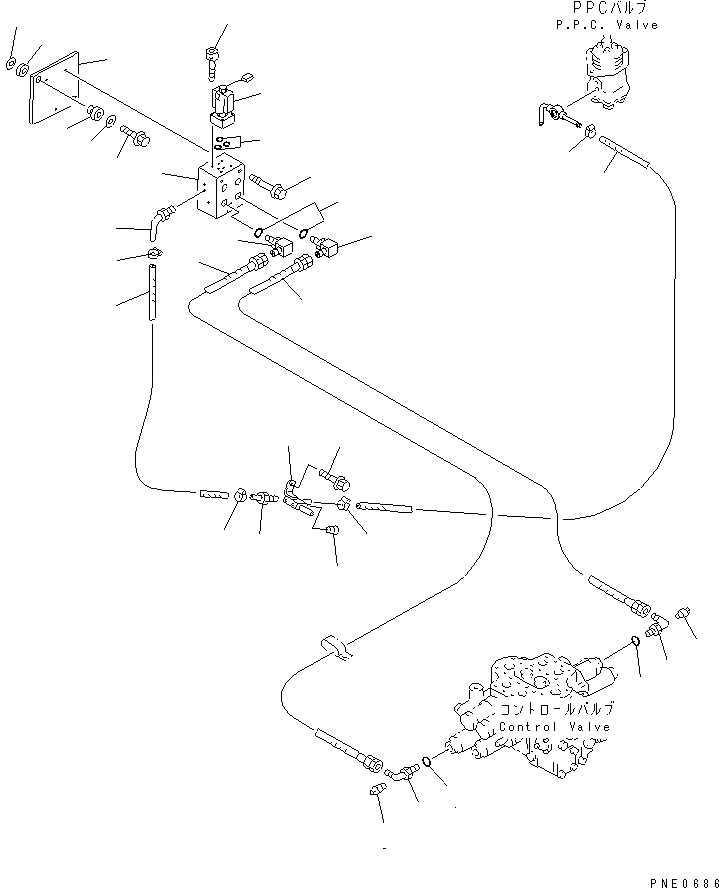 Схема запчастей Komatsu WA350-3A-S - ГИДРОЛИНИЯ (УДАЛЕНН. ПОЗИЦИОНЕР КОВШАСИСТЕМА ЛИНИЯ) (/)(№-) УПРАВЛ-Е РАБОЧИМ ОБОРУДОВАНИЕМ