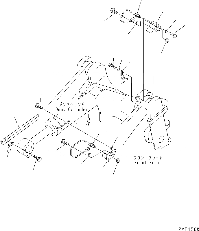 Схема запчастей Komatsu WA350-3A-S - МЕХАНИЗМ ОСТАНОВКИ СТРЕЛЫ И КОВШ ПОЗИЦИОНЕР(№-) УПРАВЛ-Е РАБОЧИМ ОБОРУДОВАНИЕМ