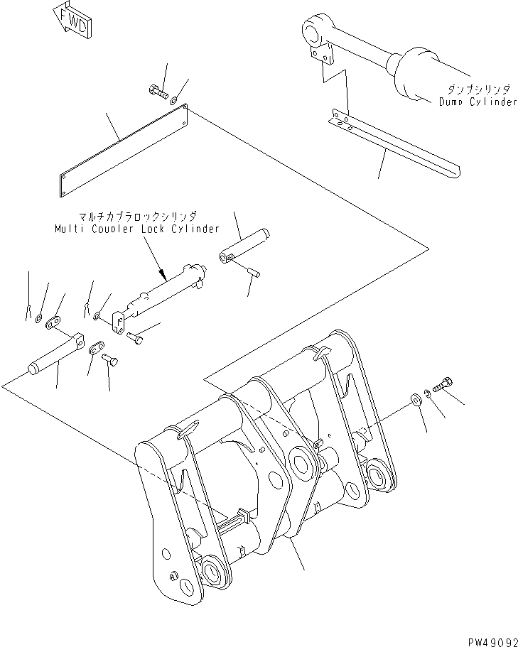 Схема запчастей Komatsu WA350-3A-S - СОЕДИНИТ. УСТР-ВО (ГИДРАВЛ ТИП) (/) (СОЕДИНИТ. УСТР-ВО)(№-) РАБОЧЕЕ ОБОРУДОВАНИЕ