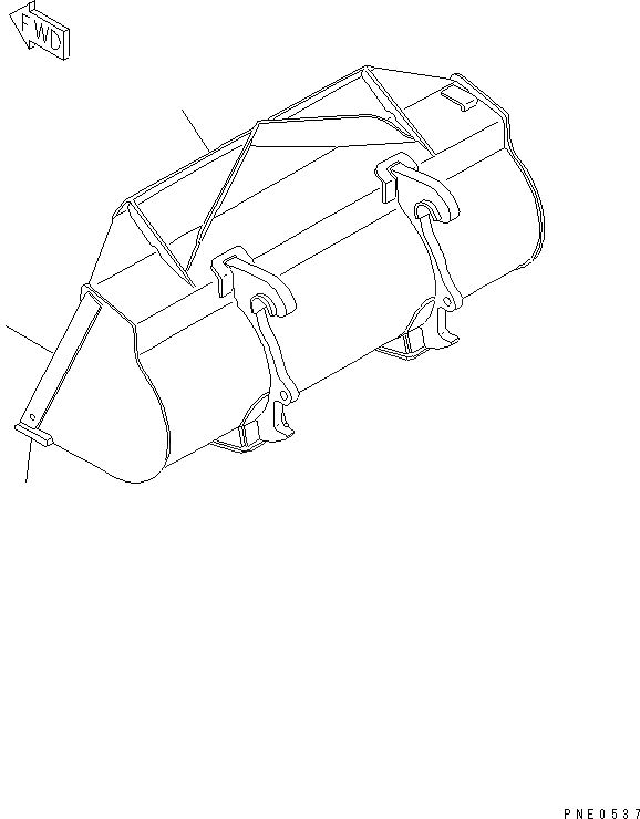 Схема запчастей Komatsu WA350-3A-S - COUPLER КОВШ ДЛЯ ЛЕГК. МАТЕРИАЛОВ¤ .9M(№-) РАБОЧЕЕ ОБОРУДОВАНИЕ