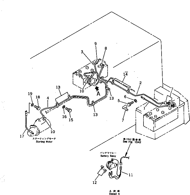 Схема запчастей Komatsu WA350-1 - ЭЛЕКТРИКА (ЛИНИЯ АККУМУЛЯТОРА) КОМПОНЕНТЫ ДВИГАТЕЛЯ И ЭЛЕКТРИКА