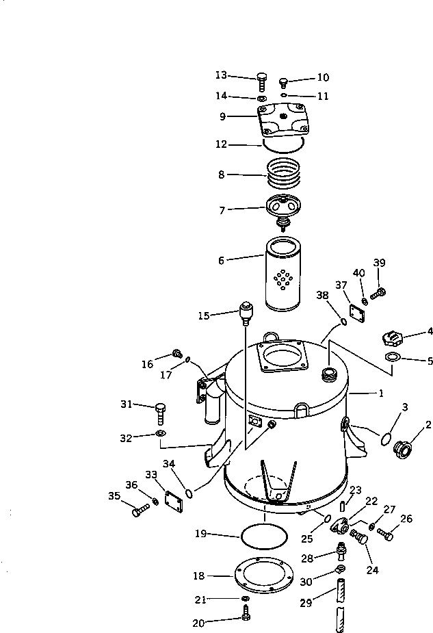 Схема запчастей Komatsu WA350-1 - ГИДР. БАК.(№.-9999) УПРАВЛ-Е РАБОЧИМ ОБОРУДОВАНИЕМ