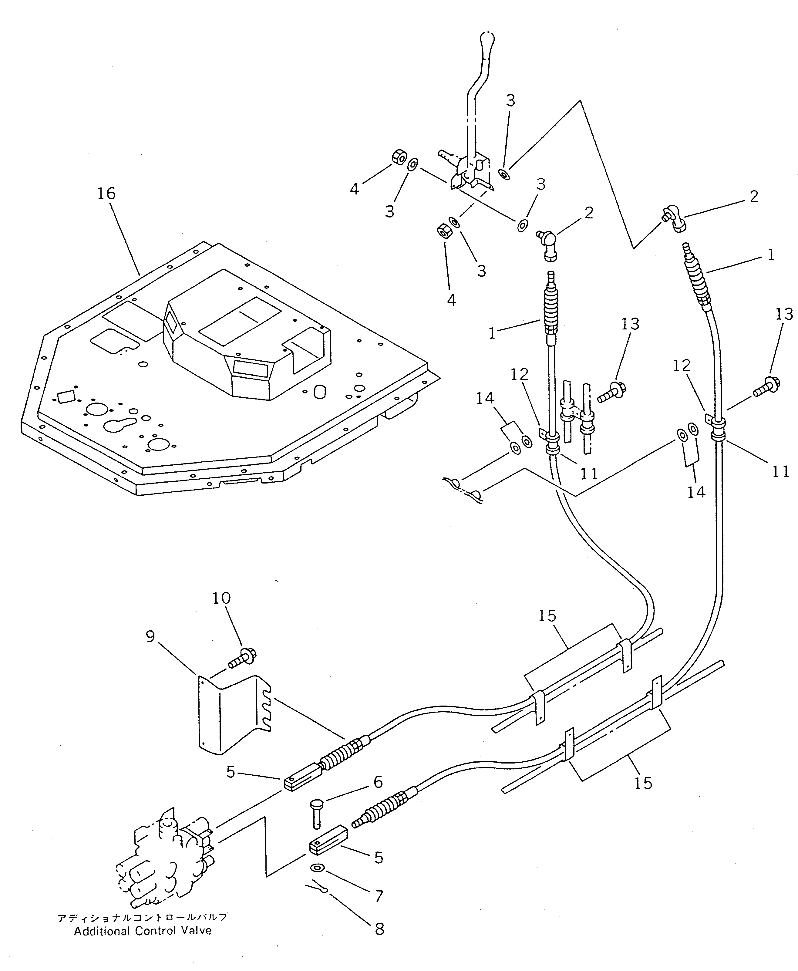 Схема запчастей Komatsu WA350-1 - УПРАВЛ. НАВЕСН. ОБОРУД. МЕХАНИЗМ (ДЛЯ ДОПОЛН. КЛАПАН 2-Х СЕКЦИОНН.)(№-99999) СПЕЦ. APPLICATION ЧАСТИ