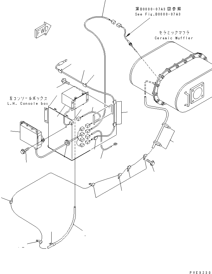 Схема запчастей Komatsu WA350-3A-TN - ПРОВОДКА (КЕРАМИЧ. ГЛУШИТЕЛЬ КОМПОНЕНТЫ) (ТУННЕЛЬН. СПЕЦ-Я) ЭЛЕКТРИКА