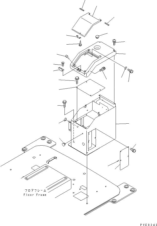 Схема запчастей Komatsu WA350-3A-TN - ПОЛ (ЛЕВ. КОНСОЛЬН. БЛОК) (/) (ТУННЕЛЬН. СПЕЦ-Я.)(№-) КАБИНА ОПЕРАТОРА И СИСТЕМА УПРАВЛЕНИЯ