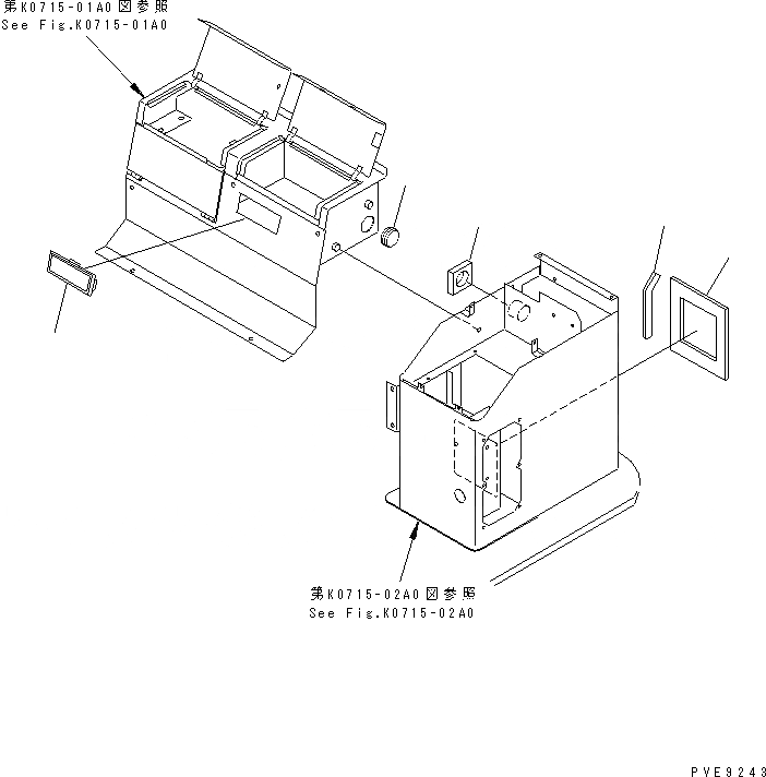 Схема запчастей Komatsu WA350-3A-TN - КОНДИЦ. ВОЗДУХА И ОБОГРЕВАТЕЛЬ. КРЫШКА(/) (ЛЕВ. КОНСОЛЬН. БЛОК)    (ТУННЕЛЬН. СПЕЦ-Я.)(№-) КАБИНА ОПЕРАТОРА И СИСТЕМА УПРАВЛЕНИЯ