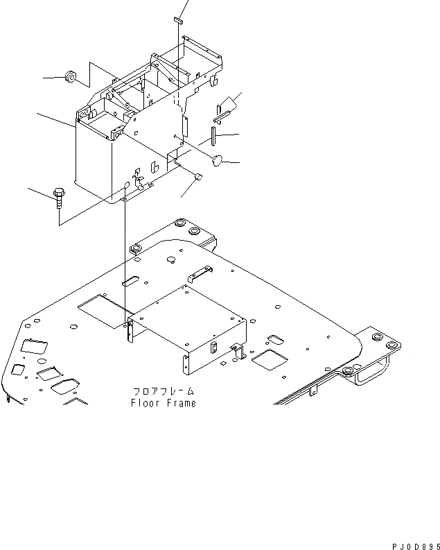 Схема запчастей Komatsu WA350-3A-TN - ПОЛ (ПРАВ. КОНСОЛЬН. БЛОК)(№-) КАБИНА ОПЕРАТОРА И СИСТЕМА УПРАВЛЕНИЯ