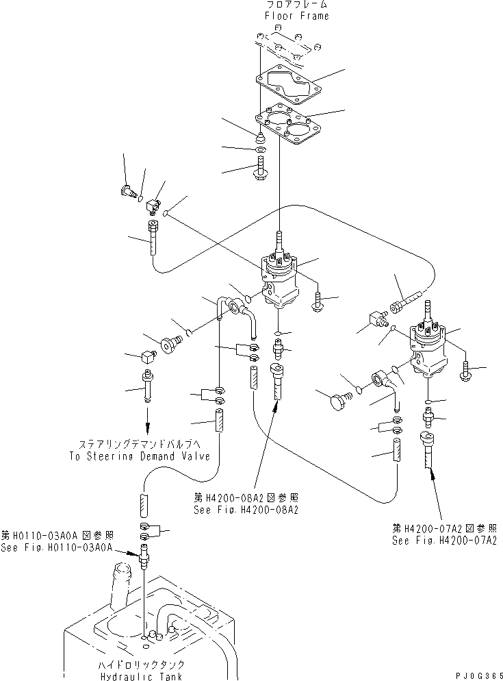 Схема запчастей Komatsu WA350-3A-TN - ПОЛ (ЛИНИЯ КЛАПАНА PPC) (С ДОПОЛН. 2-Х СЕКЦИОНН. УПРАВЛЯЮЩ. КЛАПАН)(№-) КАБИНА ОПЕРАТОРА И СИСТЕМА УПРАВЛЕНИЯ