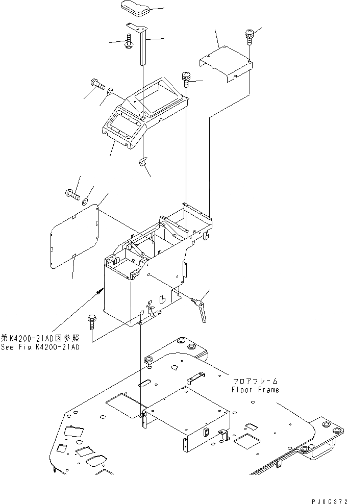 Схема запчастей Komatsu WA350-3A-TN - ПОЛ (ПРАВ. КОНСОЛЬН. БЛОК) (ТУННЕЛЬН. СПЕЦ-Я.)(№-) КАБИНА ОПЕРАТОРА И СИСТЕМА УПРАВЛЕНИЯ