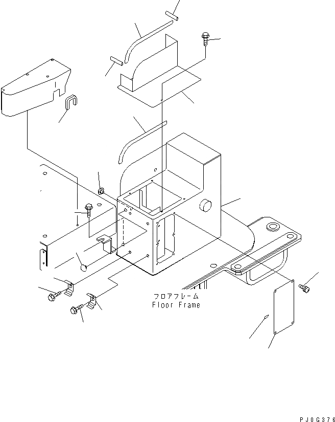 Схема запчастей Komatsu WA350-3A-TN - ПОЛ (ЛЕВ. КОНСОЛЬН. БЛОК) (/) (С КАБИНОЙ ДЛЯ 2 ЧЕЛ.)(№-) КАБИНА ОПЕРАТОРА И СИСТЕМА УПРАВЛЕНИЯ