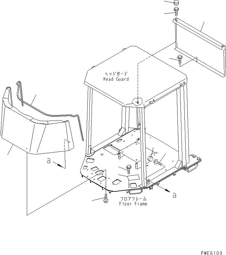 Схема запчастей Komatsu WA350-3A-TN - ОБСТАНОВКА (ТУННЕЛЬН. СПЕЦ-Я.) КАБИНА ОПЕРАТОРА И СИСТЕМА УПРАВЛЕНИЯ