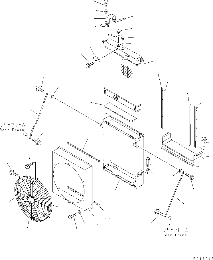 Схема запчастей Komatsu WA350-3A-SW - РАДИАТОР (С 7A ГЕНЕРАТОР)(№-) КОМПОНЕНТЫ ДВИГАТЕЛЯ И ЭЛЕКТРИКА
