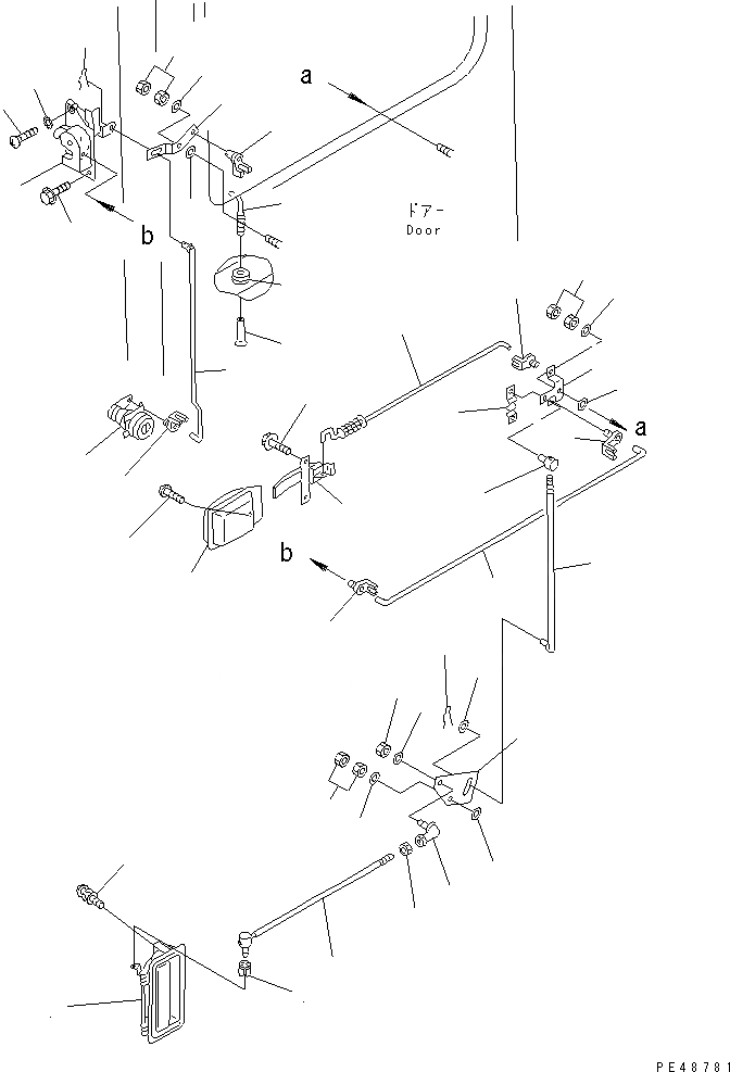 Схема запчастей Komatsu WA350-3A-SW - КАБИНА (ДЛЯ -PERSONS) (7/9) (ЗАМОК ДВЕРИ)(№-) РАМА И ЧАСТИ КОРПУСА