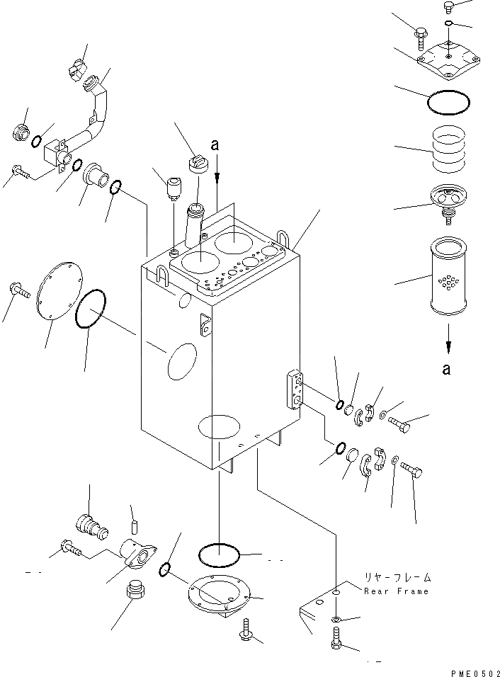 Схема запчастей Komatsu WA350-3A-SW - ГИДР. БАК. (С КАБИНОЙ ДЛЯ 2 ЧЕЛ.)(№-) УПРАВЛ-Е РАБОЧИМ ОБОРУДОВАНИЕМ