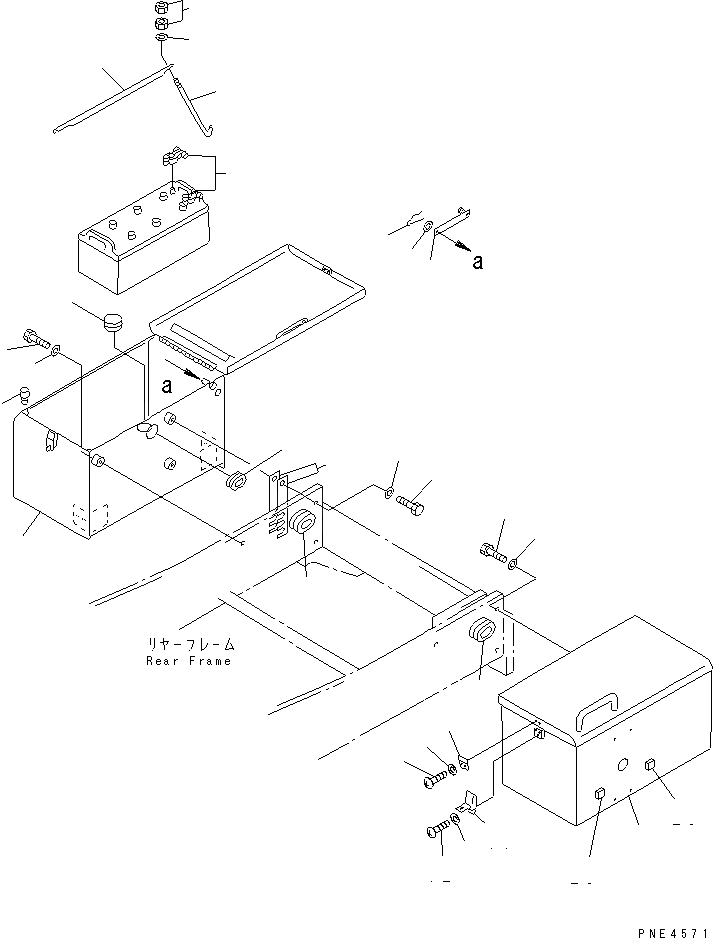 Схема запчастей Komatsu WA350-3-X - АККУМУЛЯТОР И КОРПУС АККУМУЛЯТОРА(№-) КОМПОНЕНТЫ ДВИГАТЕЛЯ И ЭЛЕКТРИКА