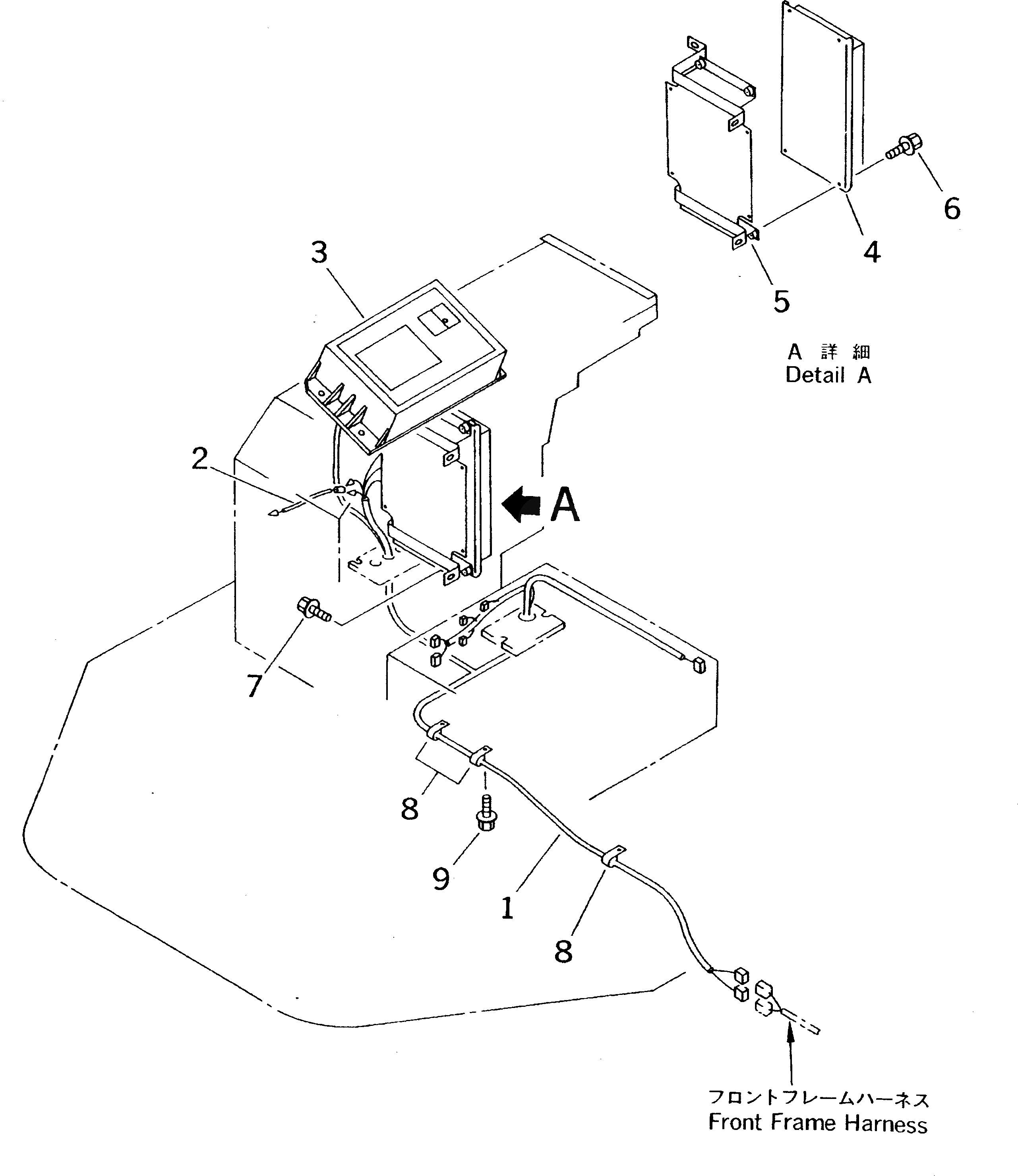 Схема запчастей Komatsu WA350-3-X - ЭЛЕКТРИКА (УДАЛЕНН. ПОЗИЦИОНЕР КОВШАСИСТЕМА ЛИНИЯ) (/)  (ОСНОВН. КОНСТРУКЦИЯ ЛИНИЯ)(№-) КОМПОНЕНТЫ ДВИГАТЕЛЯ И ЭЛЕКТРИКА