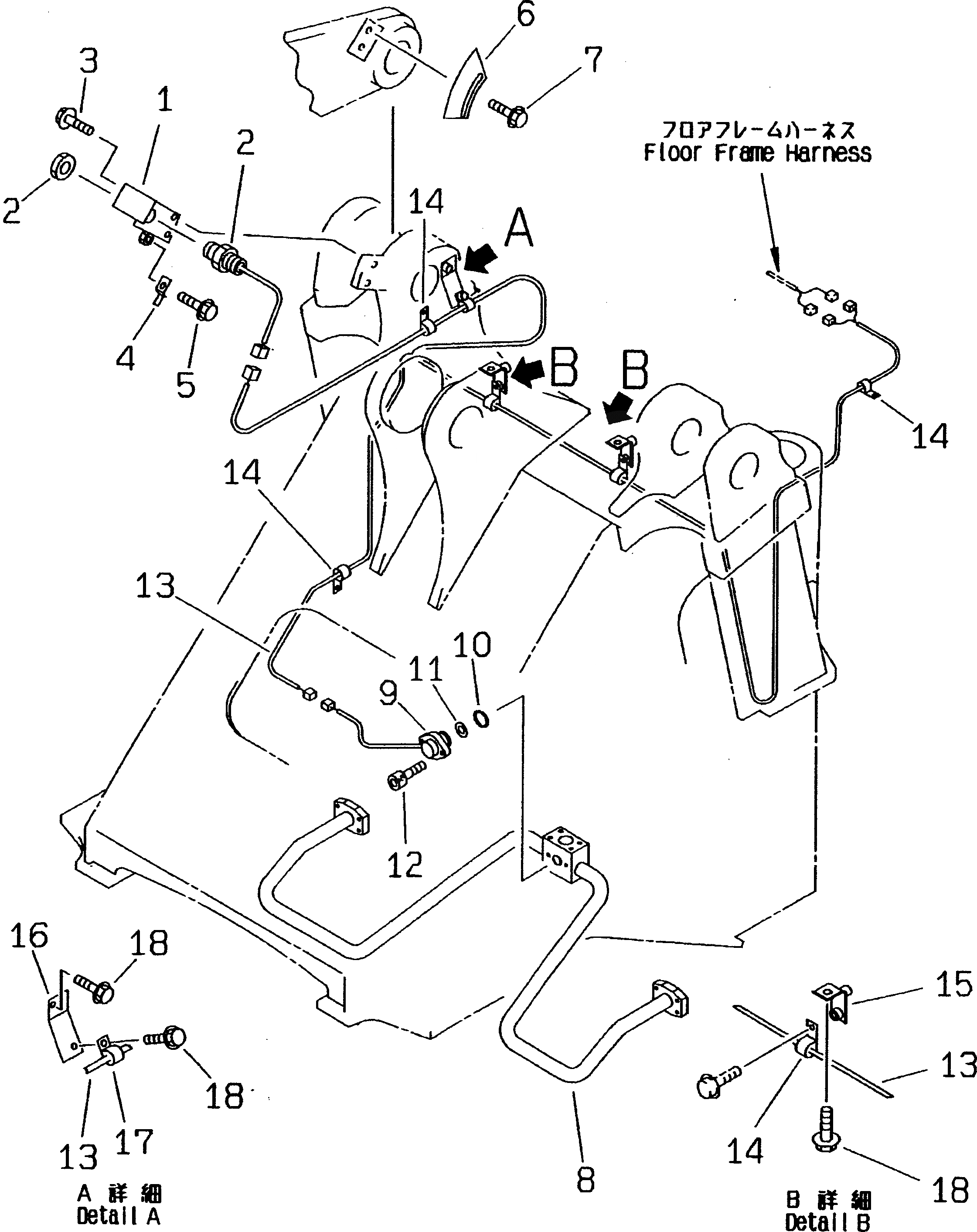 Схема запчастей Komatsu WA350-3-X - ЭЛЕКТРИКА (M.D.C. МОНИТОР ЛИНИЯ) (ПЕРЕДН. РАМА)(№-) КОМПОНЕНТЫ ДВИГАТЕЛЯ И ЭЛЕКТРИКА