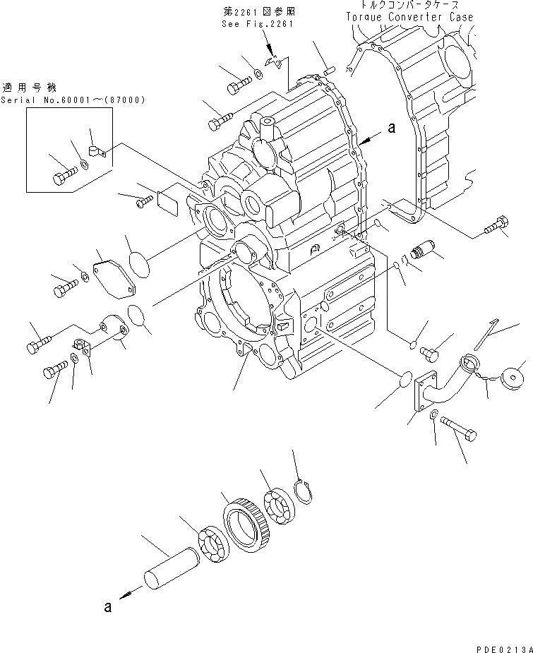 Схема запчастей Komatsu WA350-3-X - ТРАНСМИССИЯ (КОРПУС ТРАНСМИССИИ) (/)(№-) ТРАНСМИССИЯ