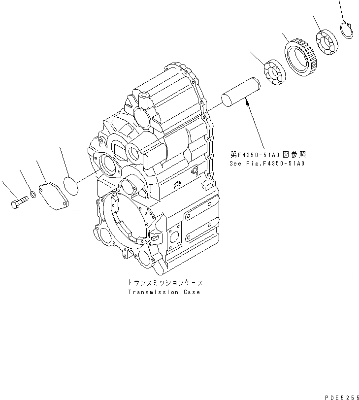 Схема запчастей Komatsu WA350-3A - ТРАНСМИССИЯ (ЛЕНИВЕЦ) ТРАНСМИССИЯ