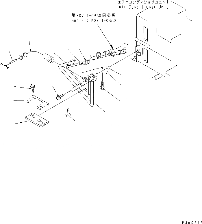 Схема запчастей Komatsu WA350-3A - ПОЛ (ЛИНИЯ КОМПРЕССОРА)(№-) КАБИНА ОПЕРАТОРА И СИСТЕМА УПРАВЛЕНИЯ