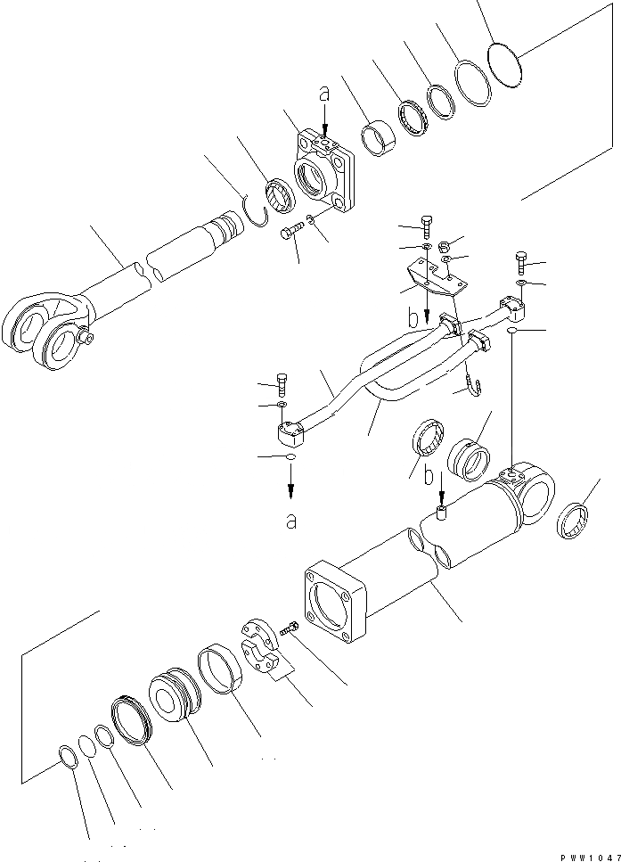 Схема запчастей Komatsu WA350-3A - ГИДРОЦИЛИНДР ПОДЪЕМА(№-) ОСНОВН. КОМПОНЕНТЫ И РЕМКОМПЛЕКТЫ